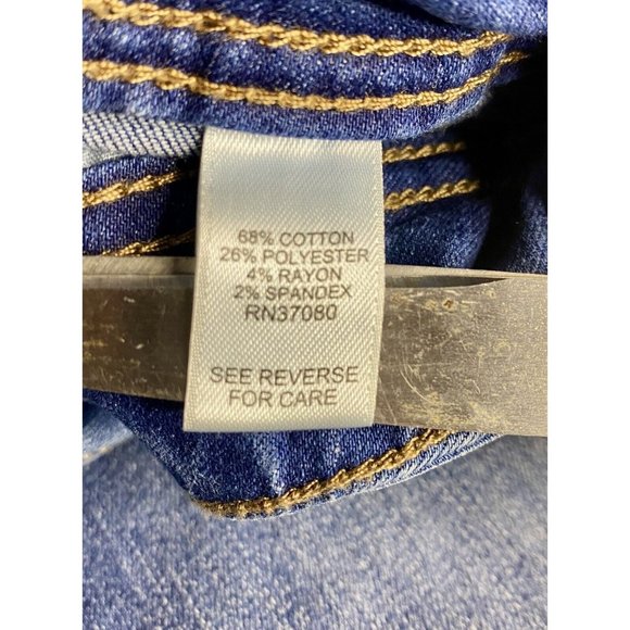 Est 1946 Denim Hi Rise Flared Leg Size 14 Jeans Raw Edge Stretch - Picture 8 of 16